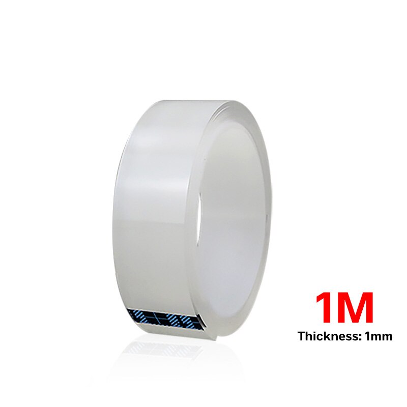 Double-Sided Nano Magic Tape Transparent tape Adhesive Tape Nano Sticker Traceless Carpet Paster Phone Holder Wall Bracelet Glue: 1M