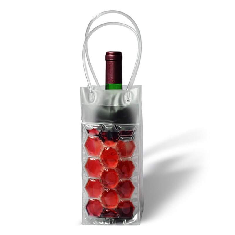 Wine Chill Bag Wine Chiller Ice Plastic Bag Wine Cooler with Handle Hogard