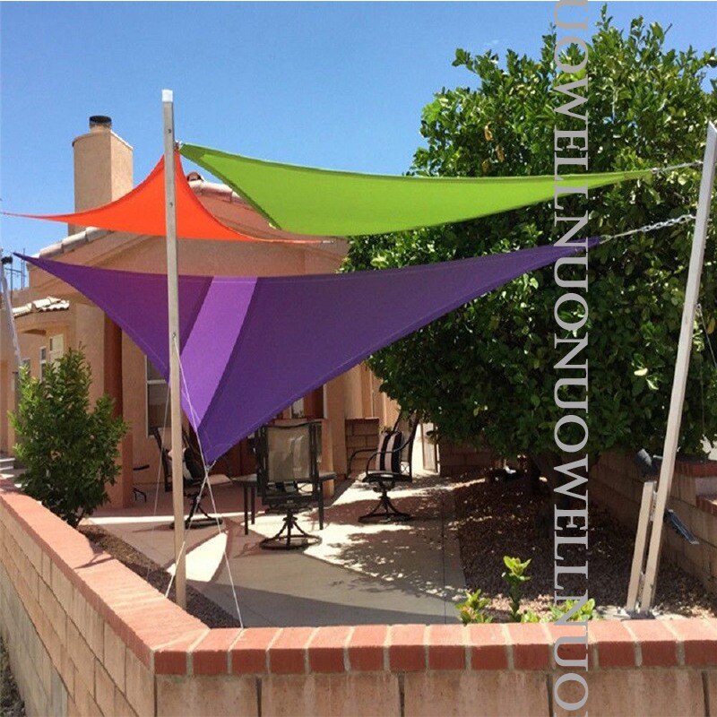 Beautiful Yellow Color Sunshade Sail Garden Patio Waterproof Awning Outdoor Camping Tent Cloth Swimming Pool Triangle Shade Sail