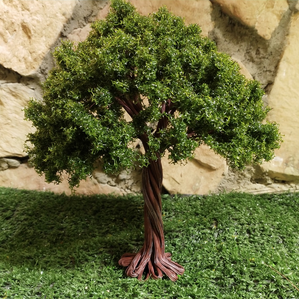 1 PC green model tree 15 cm /17cm /20cm /25cm, building sand DIY craft model materials. miniature model