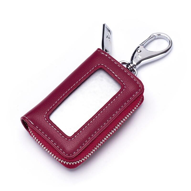 Süd GANS Stilvolle Bunte Schlüssel Brieftasche unisex Auto Schlüssel Halfter Männer Multi-Funktion Schlüssel Veranstalter Frauen Clever Haushälterin Keychain: Wein rot