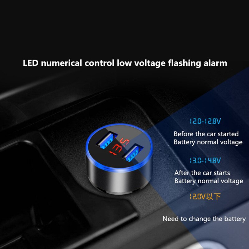 USB Car LED Phone Charger Auto Accessories For Ford Focus Kuga Fiesta Ecosport Mondeo Escape Explorer Edge Mustang Fusion