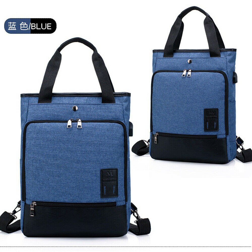 Nieuwste waterdichte laptoprugzak voor heren, business school, usb-oplaadbaar, casual, eenvoudige reistas, rugzakken: Blauw