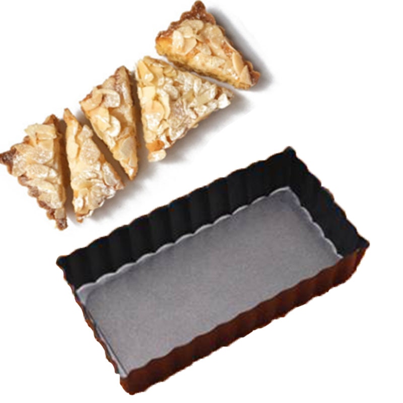 Bandeja para tartas con Fondo extraíble sartén para tartas y quiches 3/4 pulgadas antiadherente redonda/forma de corazón/molde rectangular para Tartas y huevos herramientas para hornear