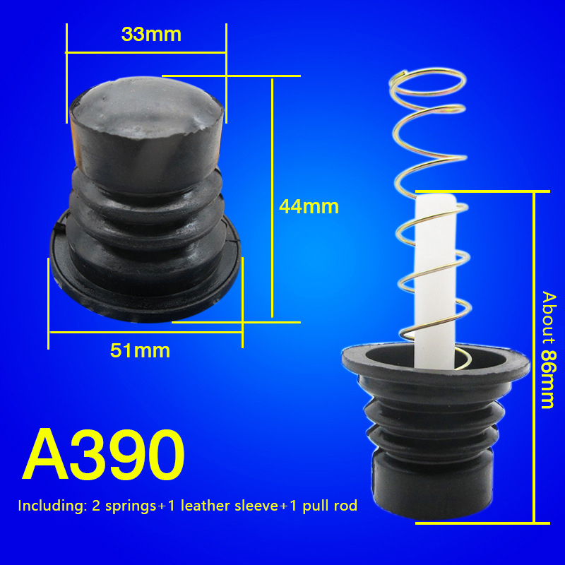 Universal Washing Machine Water Drain Valve Plug Water Sealing Rubber Pad Drain Valve Spring Fittings: Orange