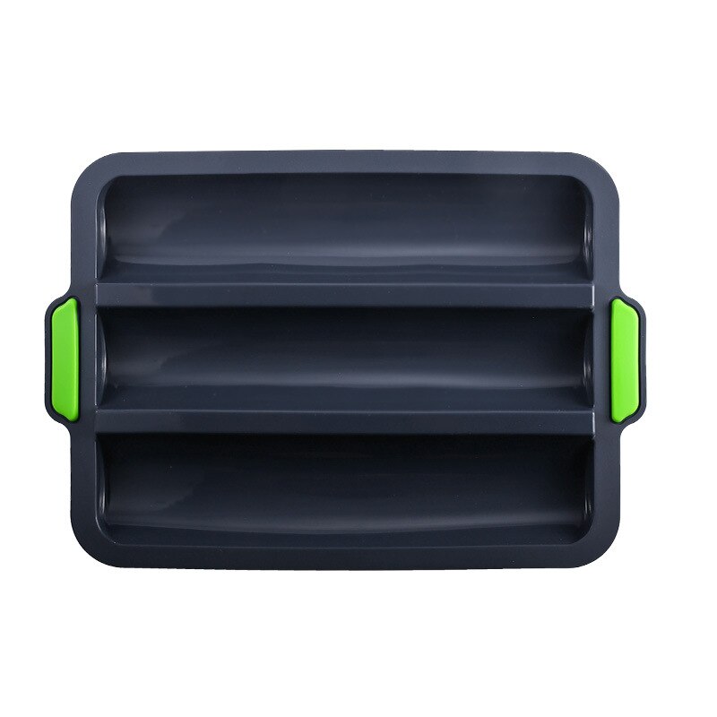 Silicone French Bread Baking Mold Set Bread Wave Baking Tray Practical Cake Baguette Mold Pans 3 Groove Waves Bread Baking Tools: C