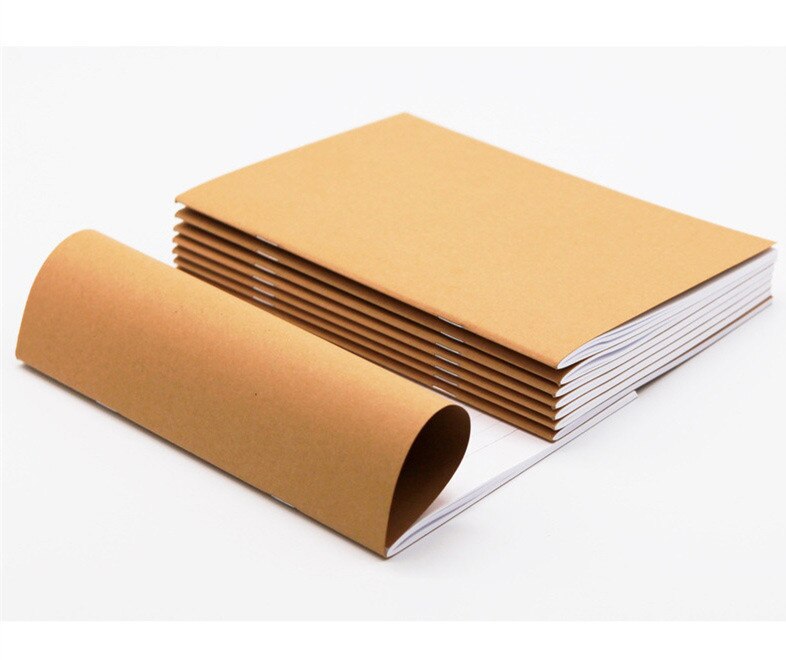 Simple Notebook Student Workbook Cowhide Cover Book School Office Notepad Homework Book Reading Note books Exercise Book