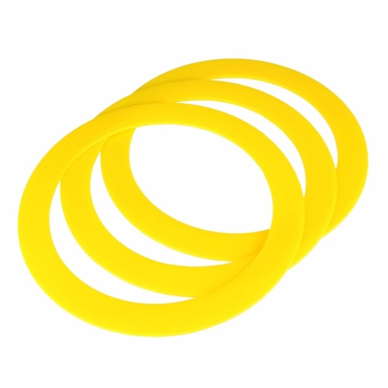Anneaux de jonglerie professionnels, jeu de Sport de plein air pour enfants, anneau de lancer, jouet, jugger, cirque, spectacle de magie, accessoires de scène, anneau en plastique 3 pièces: Yellow 3pcs