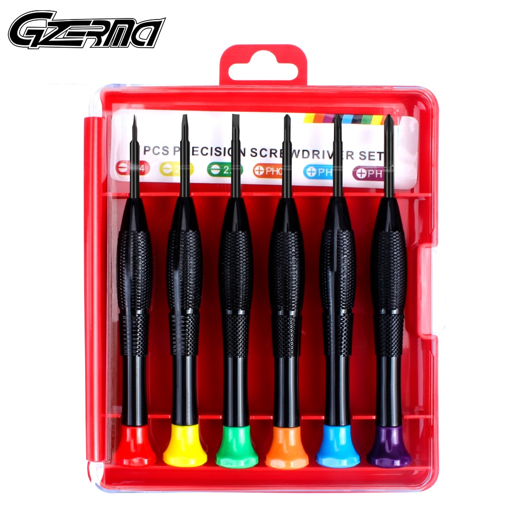 6Pcs Screwdriver Set Magnetic Mini Flathead &amp; Phillips Precision Screwdriver Set Eyeglasses Watches Electronics Repair Tools Kit