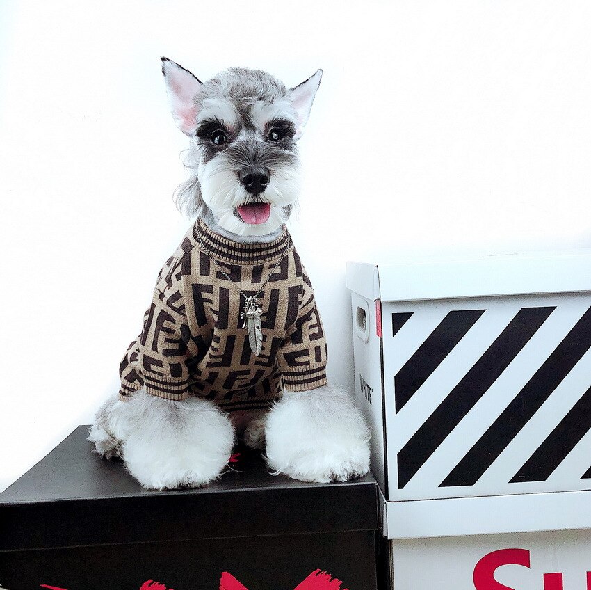 zwierzę domowe moda Marka Internet sława odzież placki kot buldog francuski Miś sznaucer szczeniak jesień i zima sweter sweter: S