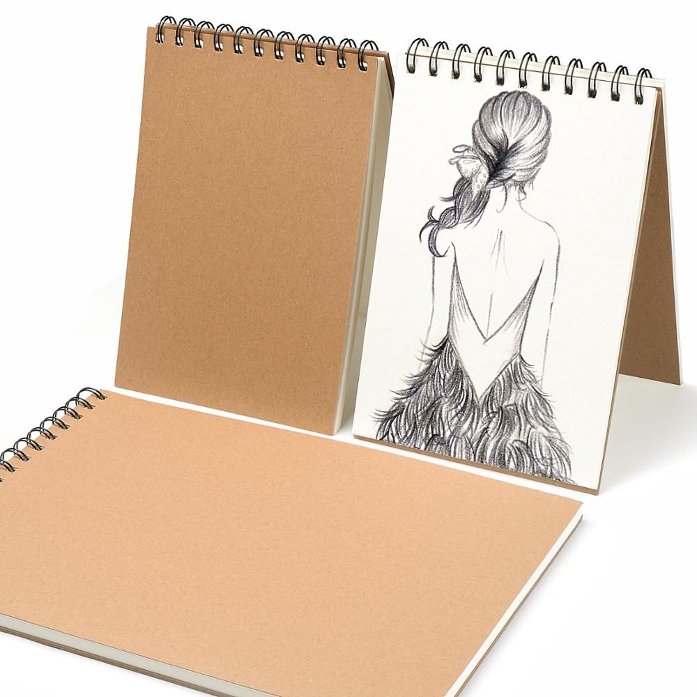 A4/A5 30 Sheets Sketch Book 160GSM Paper Spiral Binding Sketchbook For Student Watercolor Pencil Drawing Painting Art Supplies