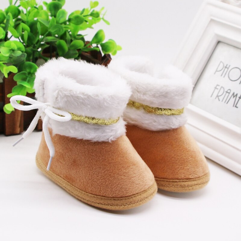 Lente Winter Baby Laarzen Zachte Pluche Bal Laarsjes voor Baby meisjes Anti Slip Sneeuw Boot Winter Keep Warm Leuke Crib schoenen: C / 13-18 months
