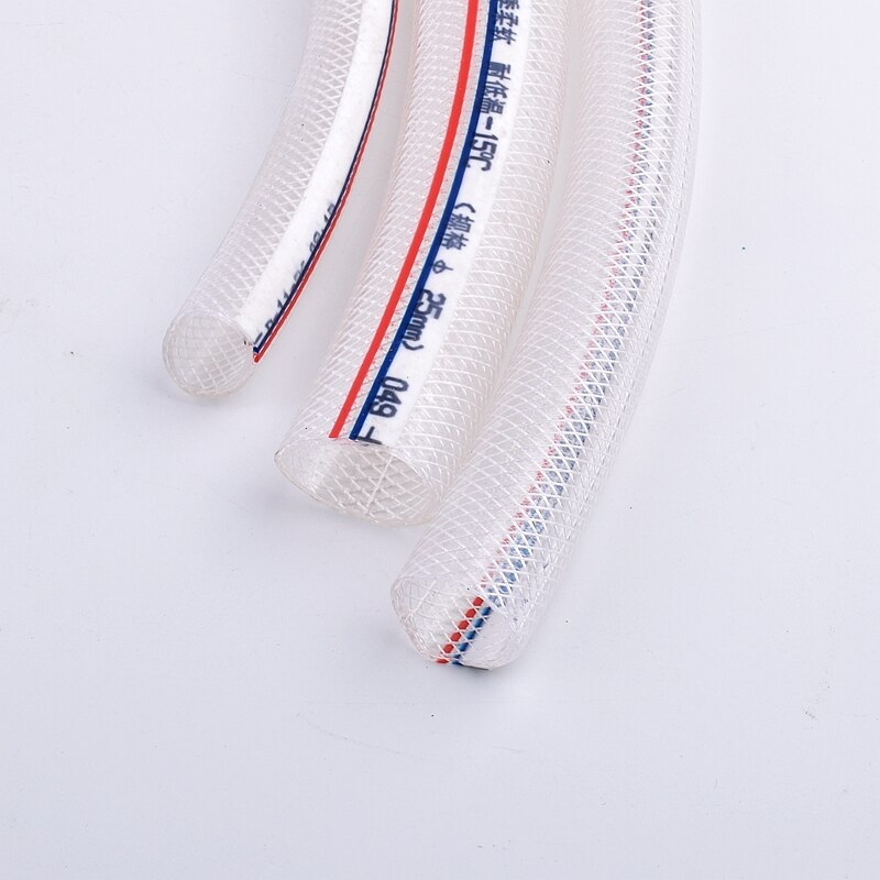 1M I.D 4-50mm PVC Fiber Reinforced Flexible Oxygen Tube Hose Pipe Tap Water Hose Home Wash Hose pipe Garden Irrigation Soft Hose