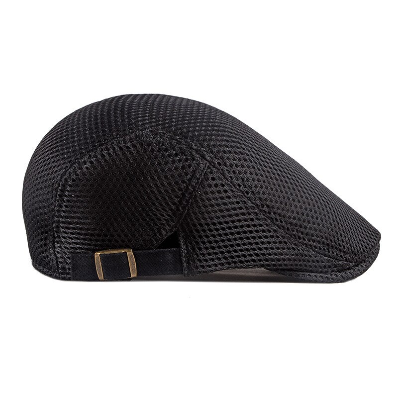 Summer Men Women Casual Beret Hat Breathable Mesh Flat Cap Newsboy Style Beret Hats Adjustable Adjustable Caps Gorras
