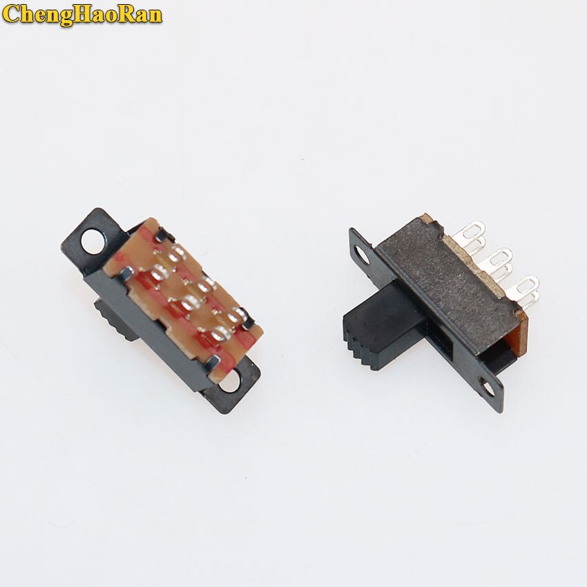ChengHaoRan 2-10 pcs 0.5A 50 V DC Schakelaar SS-22F32G7 2 Positie 6 Pins Met Vaste Gat DPDT 2P2T Panel Mount Schuifschakelaar