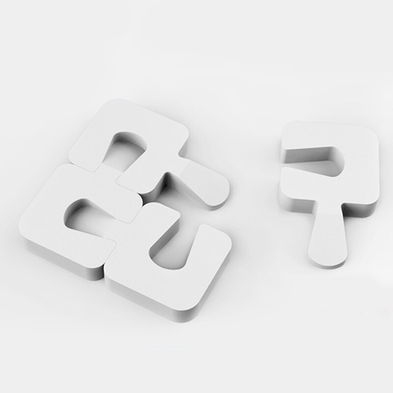 4Pcs/set Door White Plastic Door Stops Non-Slip Door Buffers for Office Home Baby Safe Floor Door Stopper Baby Care: Default Title