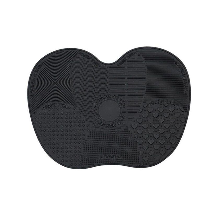 Silicone Make Brush Cleaner Foundation Make-Up Borstel Scrubber Board Pad Make Up Wassen Borstel Gel Cleaning Mat Handgereedschap: Black
