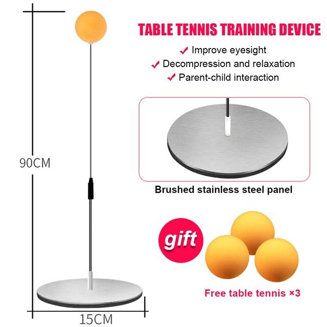 Pingpong Trainer Table Tennis Trainer Racquet Movement Athletics Stainless Steel Wood Table Tennis Practice Game Racket Play: set A