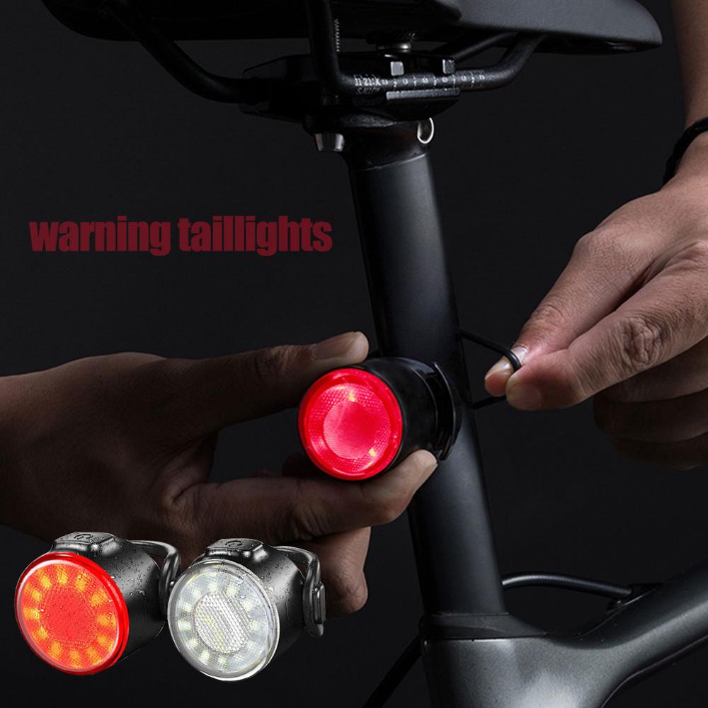 Mini Bright Safety Warning Light USB Rechargeable Bicycle Taillights Night Cycling Safety Protection Waterproof Headlights