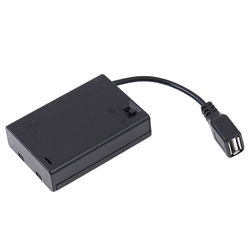 Dc4.5v bærbar mini aa batteriholder opbevaringsboks sag usb strømforsyning batteriboks til 5050 3528 2835 led strip lys