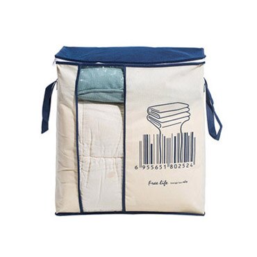 neue vlies Kleidung Lagerung Tasche Schrank Wandschrank Organizer Klapp Gewand Decke Lagerung Tasche für Bettwäsche Decke Kissen: Blau-1