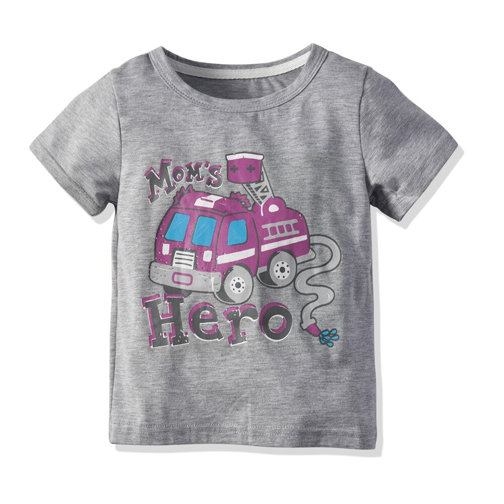 bambino Maglietta Dei Ragazzi di proprietà Del Manicotto Del Bicchierino Del Fumetto auto Carino Lettere Modello Vestito Della Rappezzatura Allentata Intorno Al Collo Maglione superiore: 4T