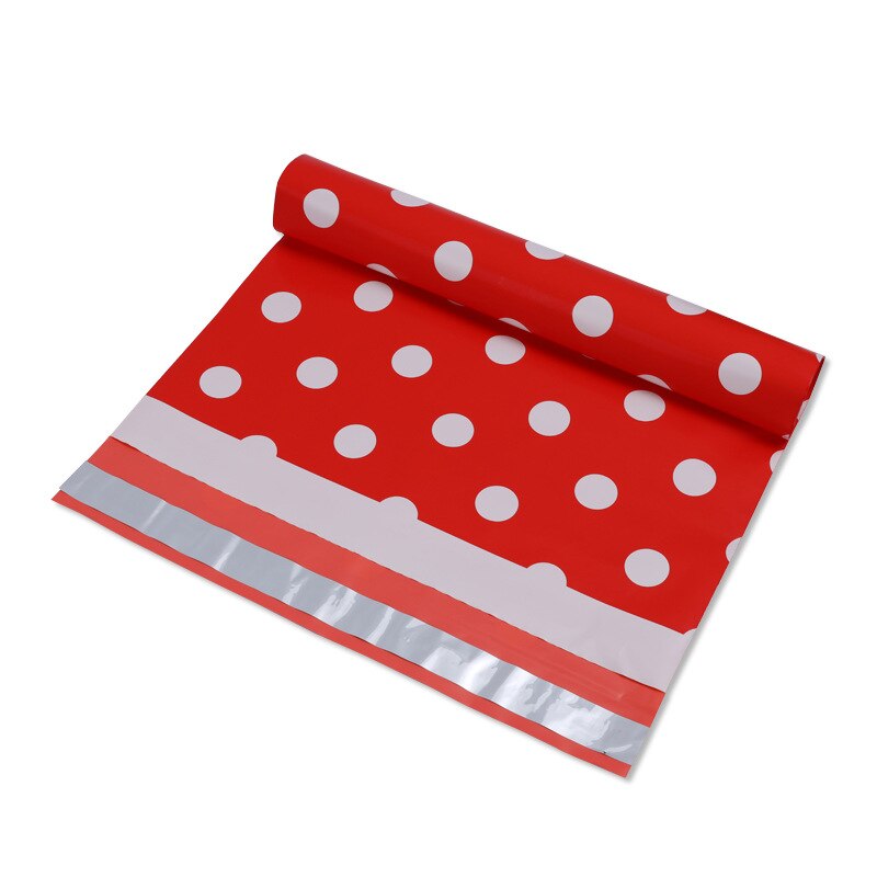 3 Maten Witte Stippen Koerier Envelop Witte Plastic Uitdrukkelijke Zak Zelfklevende Poly Mailers Postal Mailbag 50Pcs