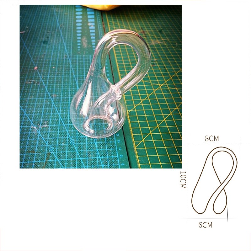 Four-dimensional Space Water-free Klein Bottle Model Transparent Glass Home Magic Decoration: 10cm