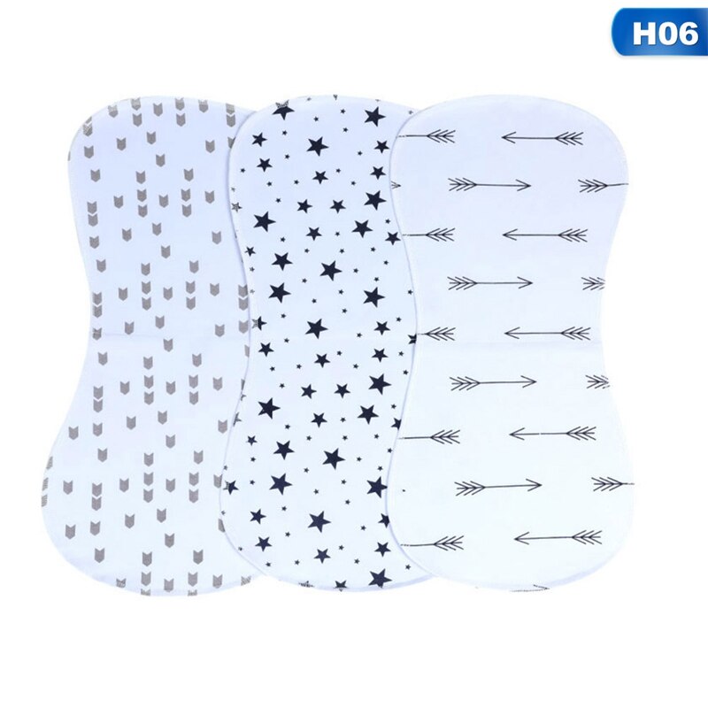 3 pcs/Lot Double couche imperméable pur coton bébé serviette d'alimentation maman épaule crachant coussin de lait pour les enfants: H06
