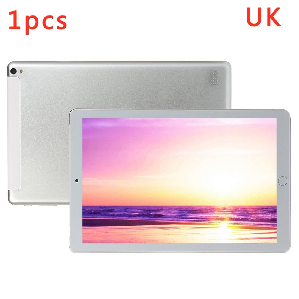 10.1 Inch Android Tablets Pc 3G Core 6Gb+64Gb Mobile Sim Card Phone Call Lcd Display Computer Tablet Pc: UK White