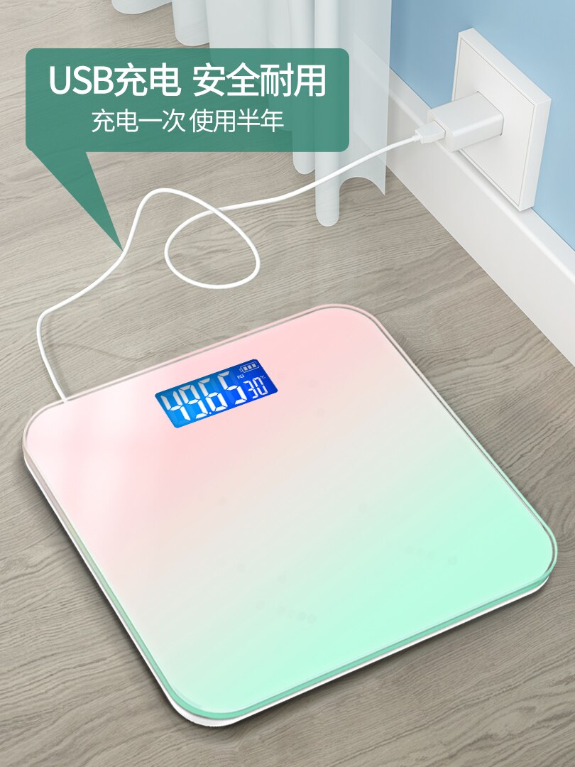 Bathroom Cute Scale Body Balance Weighing Electronic Precision Scale Usb Digital Bilancia Pesapersone Home Products DE50TZC