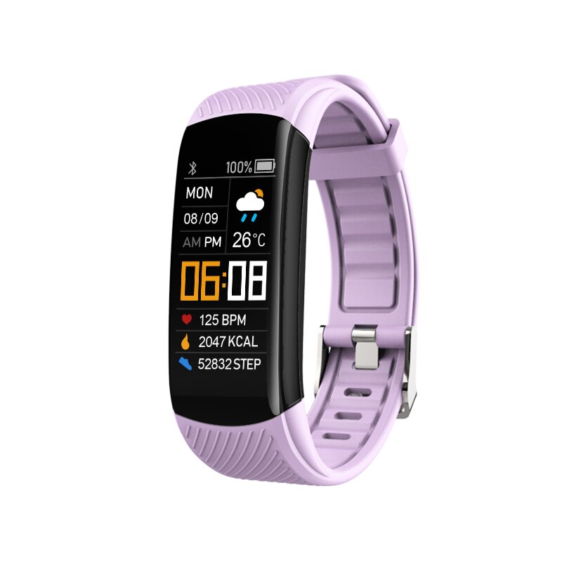 Meisjes Jongens Digitale Horloge Ecg Kids Digitale Horloge Kinderen Digitale Klok Tieners Android Ios Body Temperatuur IP67 Waterdicht: C5s Light purple