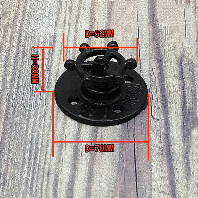 1 piece Barn Door Handle Iron Cabinet Handle and Industry Knobs Black Metal Door Handle Retro American Countryside: 3