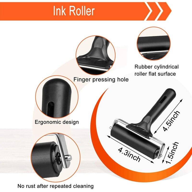Rubber Stamp Making Kit Stamp Carving Starter Tool Set,Linoleum Cutter with Rubber Carving Block, for Craft Carving
