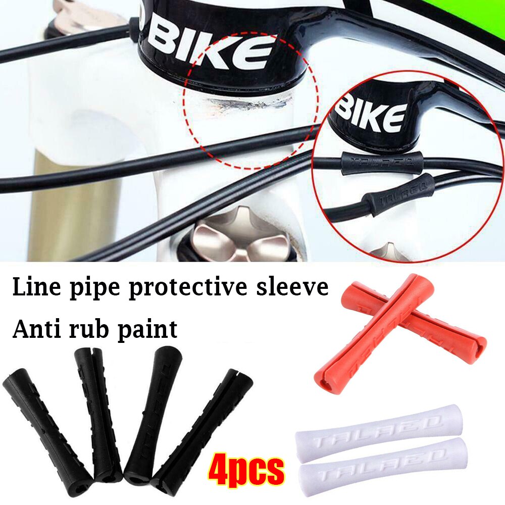 4 Stuks Ultralight Fiets Kabel Rubber Protector Mouw Anti Scratch Duurzaam Lijn Pijp Cover Voor Shift Brake Fietsen Accessoires