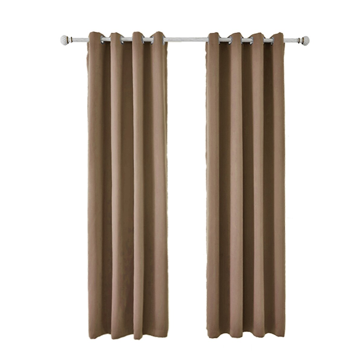 Blackout Curtain, Darken Insulated Curtains, Solid Color Anti-Sun Blackout Living Room Bedroom Single Ornament: Dark Khaki / 132X213cm