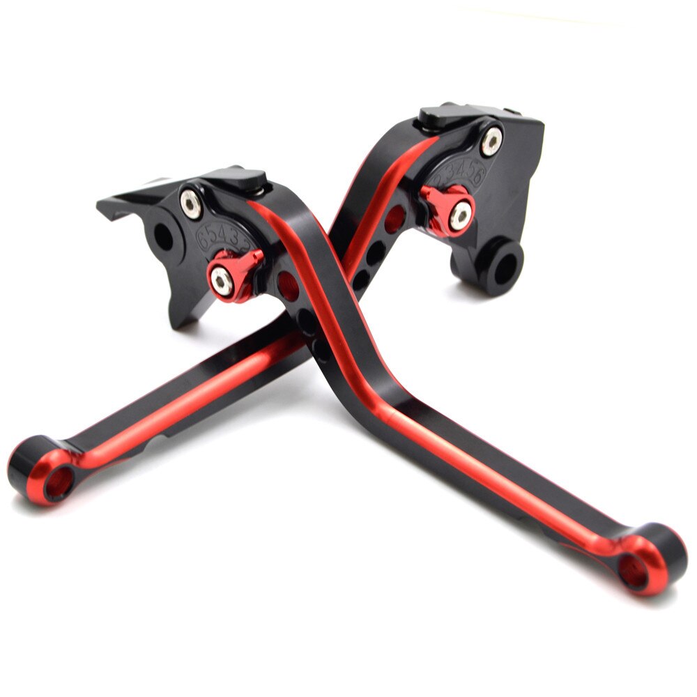 Cnc motorfiets lange remmen koppelingshendels set voor ktm 690 duke r: Rood