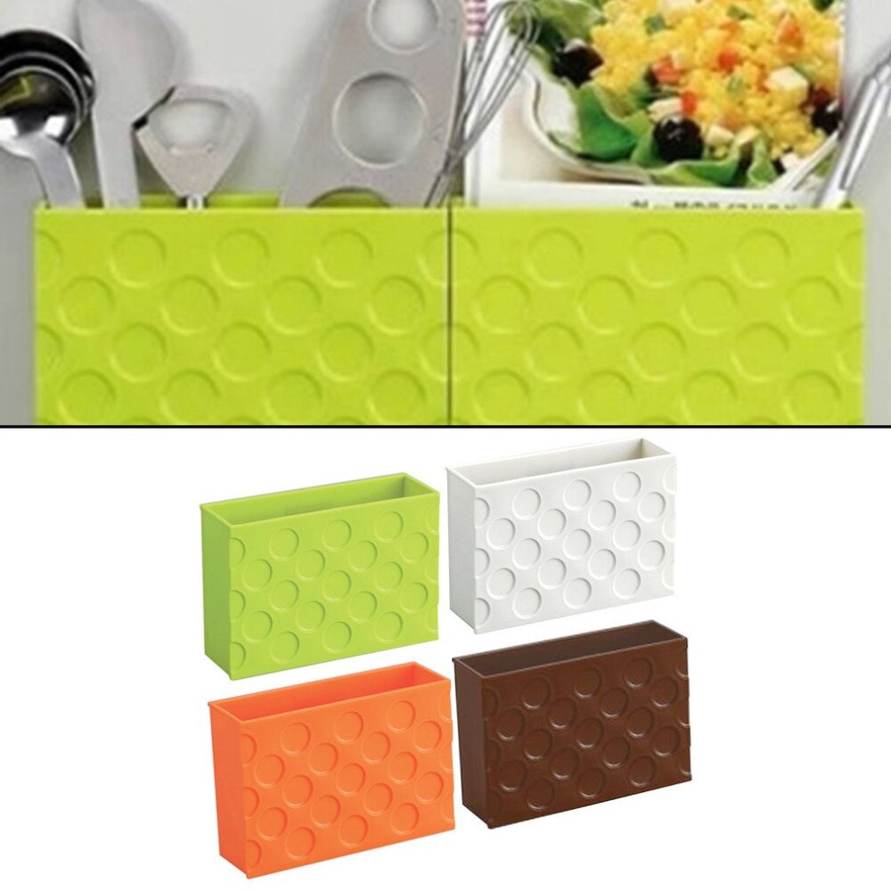 Kitchen Container Shelf Tool Kitchenware Utensils Organizer Rack Fridge Magnet Magnetic Storage Box Hanging Save Space