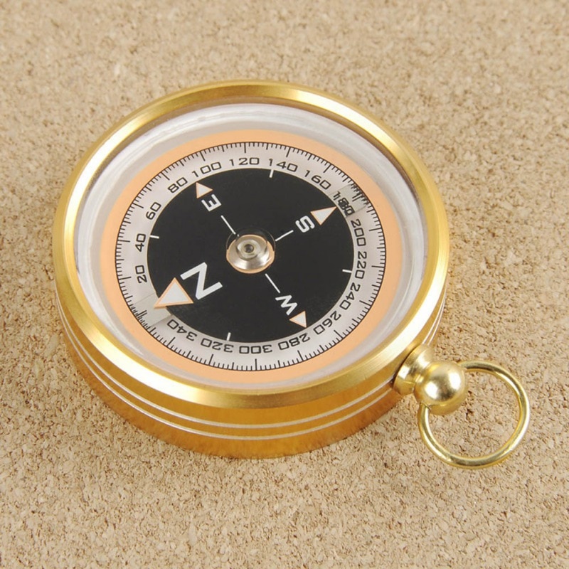 Portable Presents Gold Hiking Climbing Survival Tools Aluminum Alloy Pocket Outdoor Camping Compass Handheld Compas
