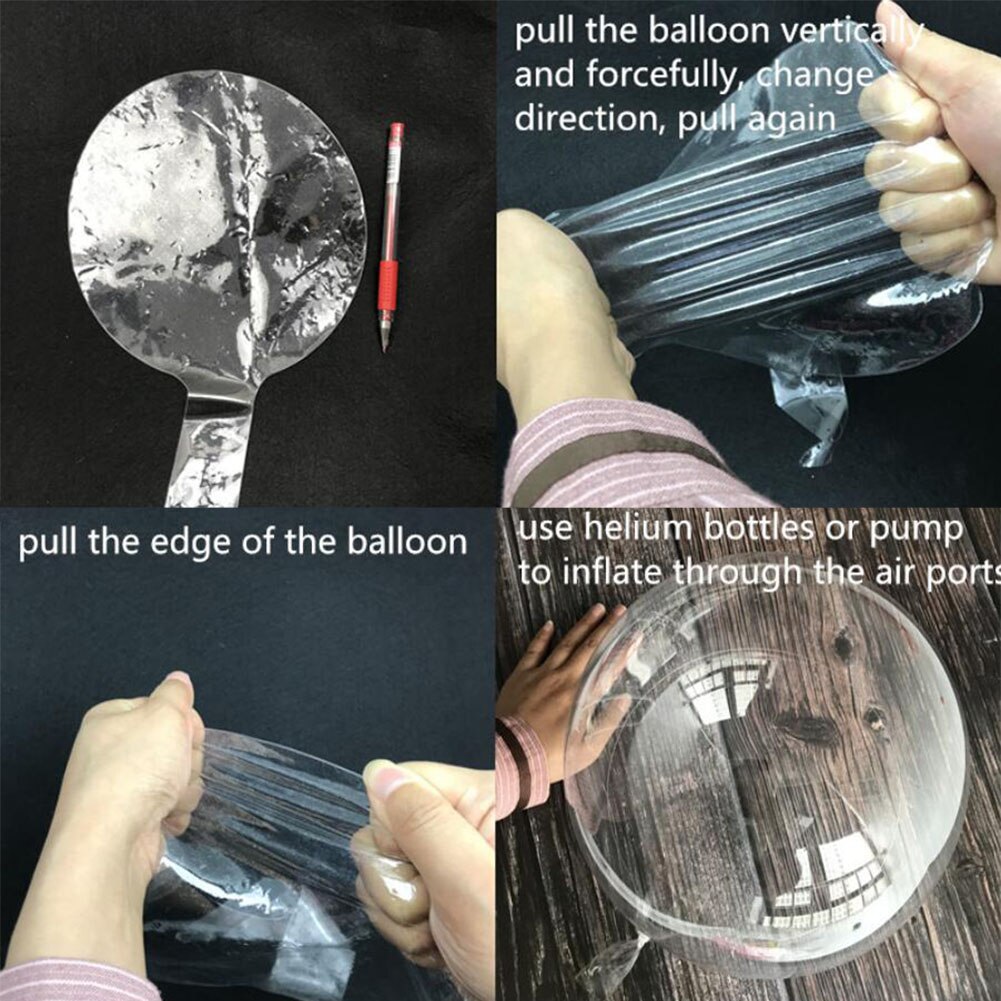 50pcs Clear Bobo Balloon 8/10/12/16/18/20/24/36'' Transparent Bubble Balloon for Birthday Wedding Birthday Christmas Decor Globo