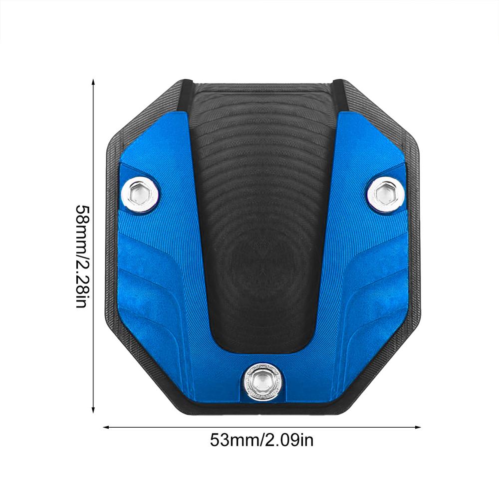 Motorcycle Kickstand Plate Anti-Skid Side Stand Extension Plate Foot Support Pad High Strength Motorcycle Accessories Foot Plate: Blue