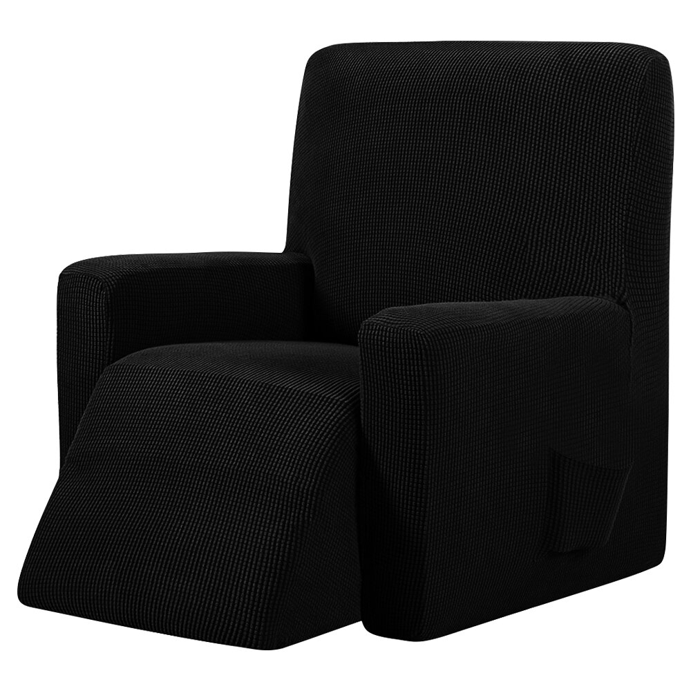 Elastische relaxfauteuil stretch bankhoes stretch decoratie bankhoes voor woonkamer bankhoes thuis wasbare elektrische fauteuilhoezen #9: Zwart