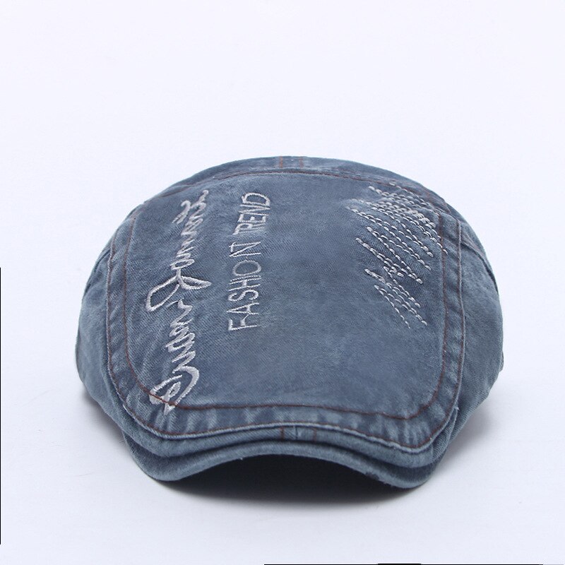 Gorras tipo boina de verano para hombres y mujeres, Bordado de letras con visera, para el Sol, para exteriores, novedad