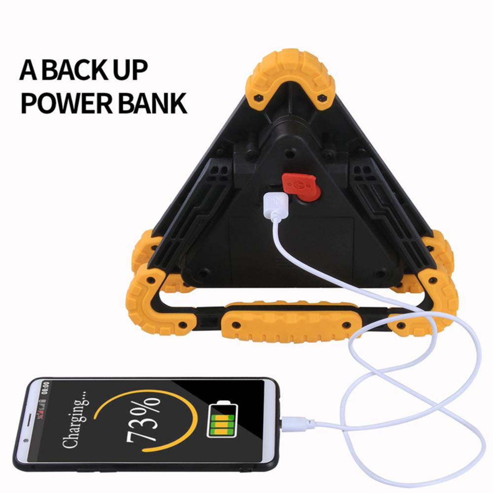 Led Parkeer Veiligheidswaarschuwing Teken Auto Driehoek Vorm Opvouwbare Outdoor Wandelen Waarschuwing Nood Werklamp Voor Voertuig