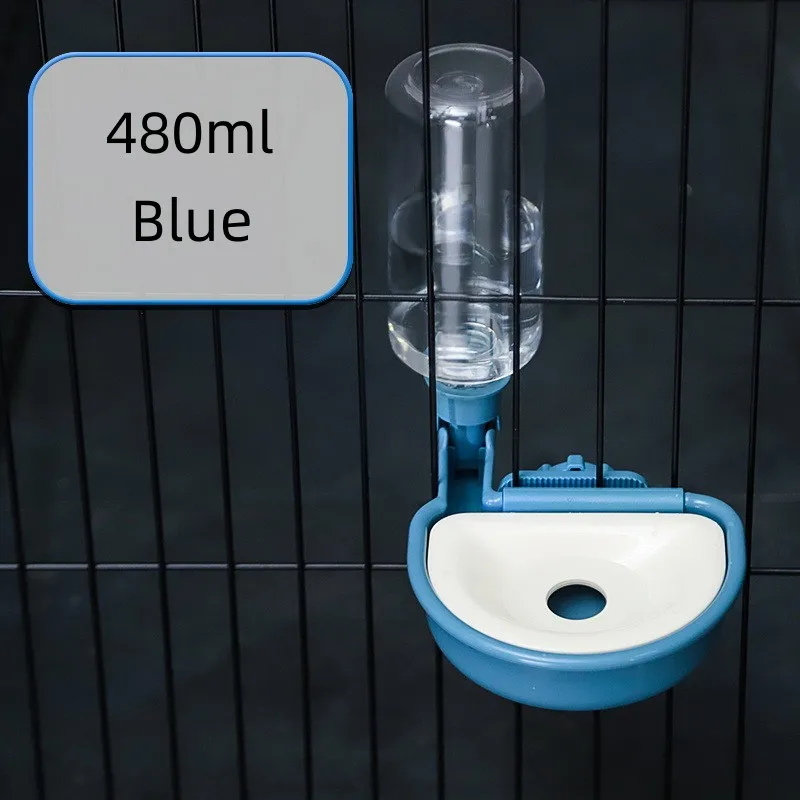 Automatische Pet Bowls Katze Käfig Hängen Wasser Flasche Spender Schüssel Für Welpen Katzen Kaninchen Hund Fütterung Produkt Pet Liefert: green