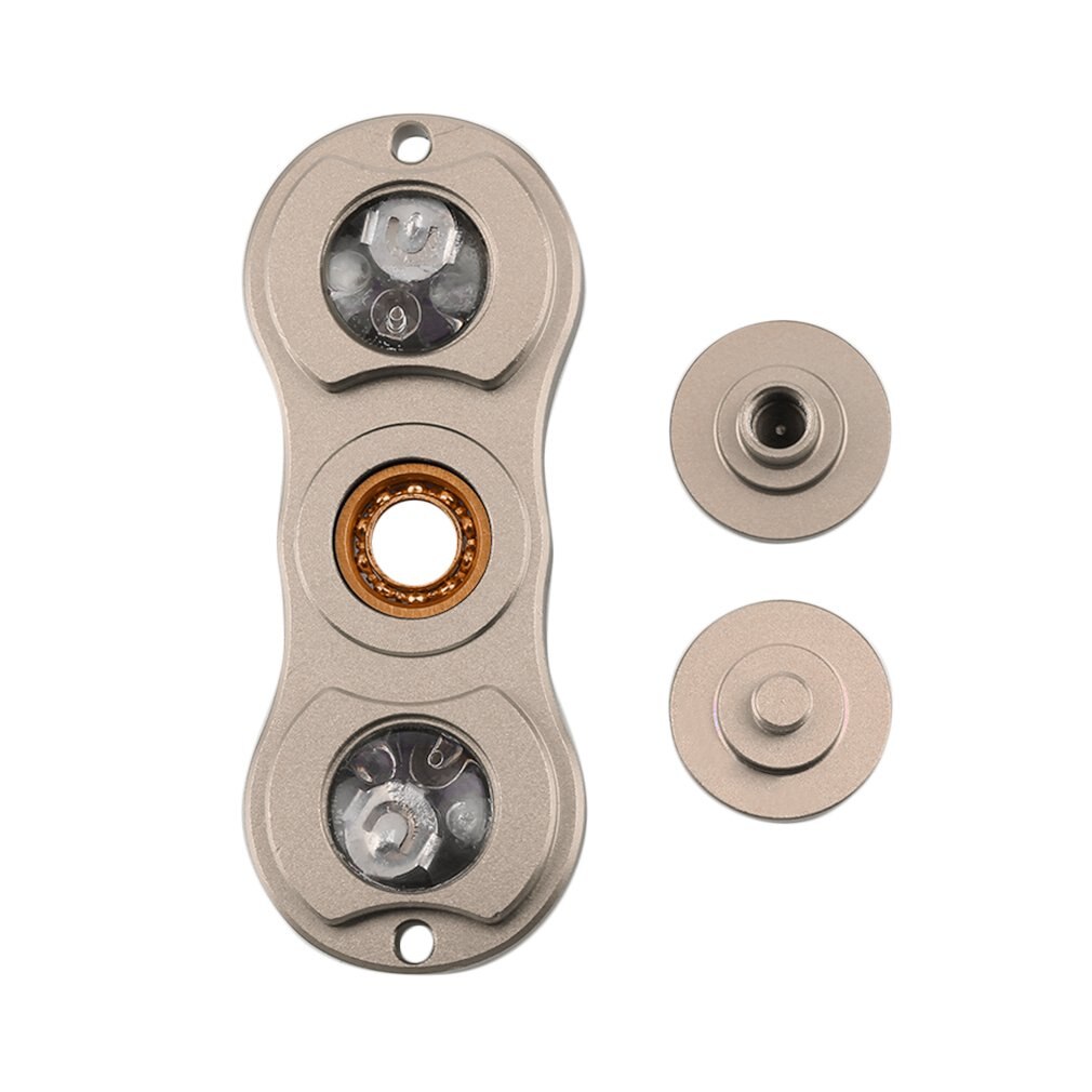 LED Hand Spinner Fingerspitze Spielzeug Aluminium Legierung Dreh Spielzeug Für Autismus Und ADHS Spinner Reduzieren betonen Erwachsene freundlicher Gold