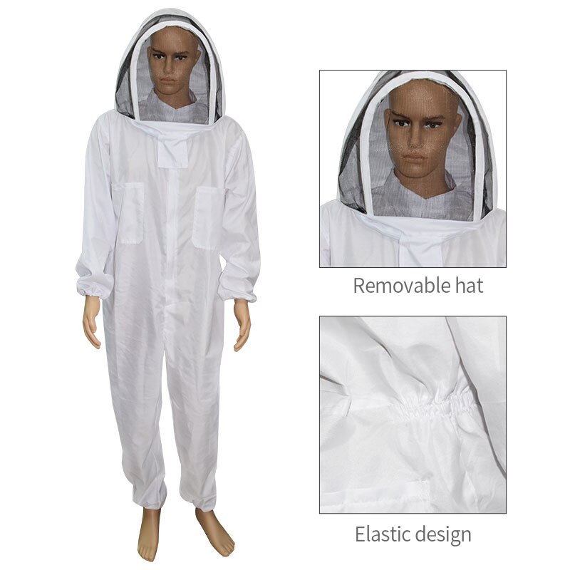 Beekeeping Clothing Full Body Beekeepers Bee Protection Beekeeping Suit Safty Veil Hat Dress All Body Equipment