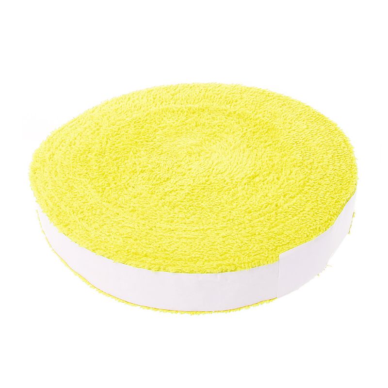 1 Reel 10M Towel Glue Grip Badminton Tennis Racket Overgrips Non-Slip Sweat Band Grip Tape: yellow