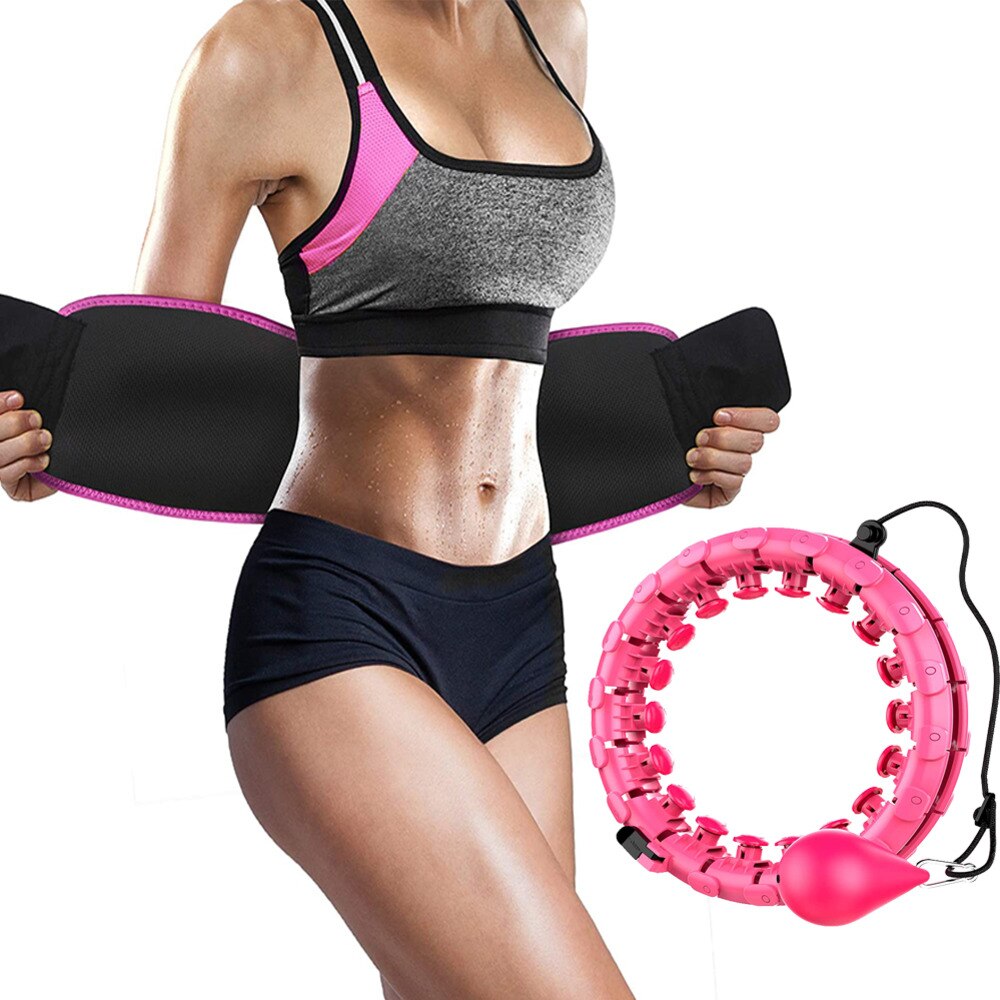 Einstellbar ÜSpund Band 24 Abnehmbare Knoten Bauch Fitness Band mit Spinnen Ball Keine gefallen Sport Yoga Kreis