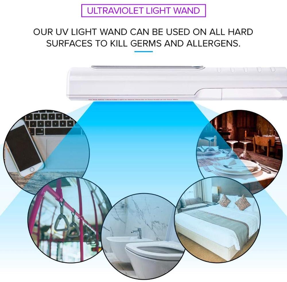 Portable UV Light Sanitizer Wand Ultraviolet Light Sterilizer UV Wand Sterilizer Wand Germicidal Disinfectant Travel Sized